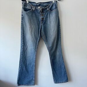 Abercrombie & Fitch Women's Button-Fly Rigid Denim Bootcut Jeans Size 30x32